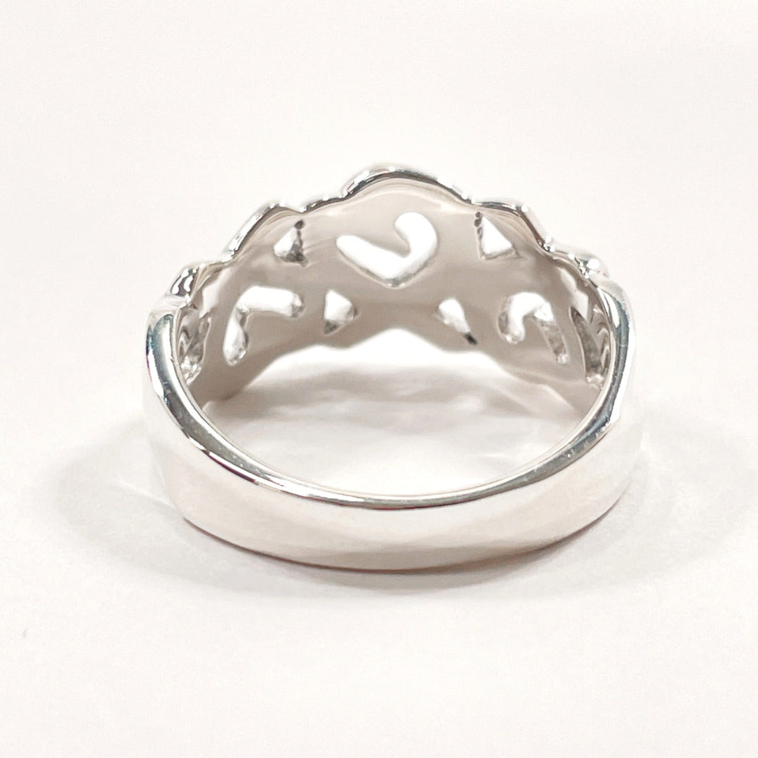 TIFFANY&Co. Ring Silver925 Silver Paloma Picasso Triple rubbing heart Women Used Authentic