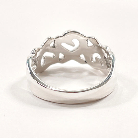 TIFFANY&Co. Ring Silver925 Silver Paloma Picasso Triple rubbing heart Women Used Authentic