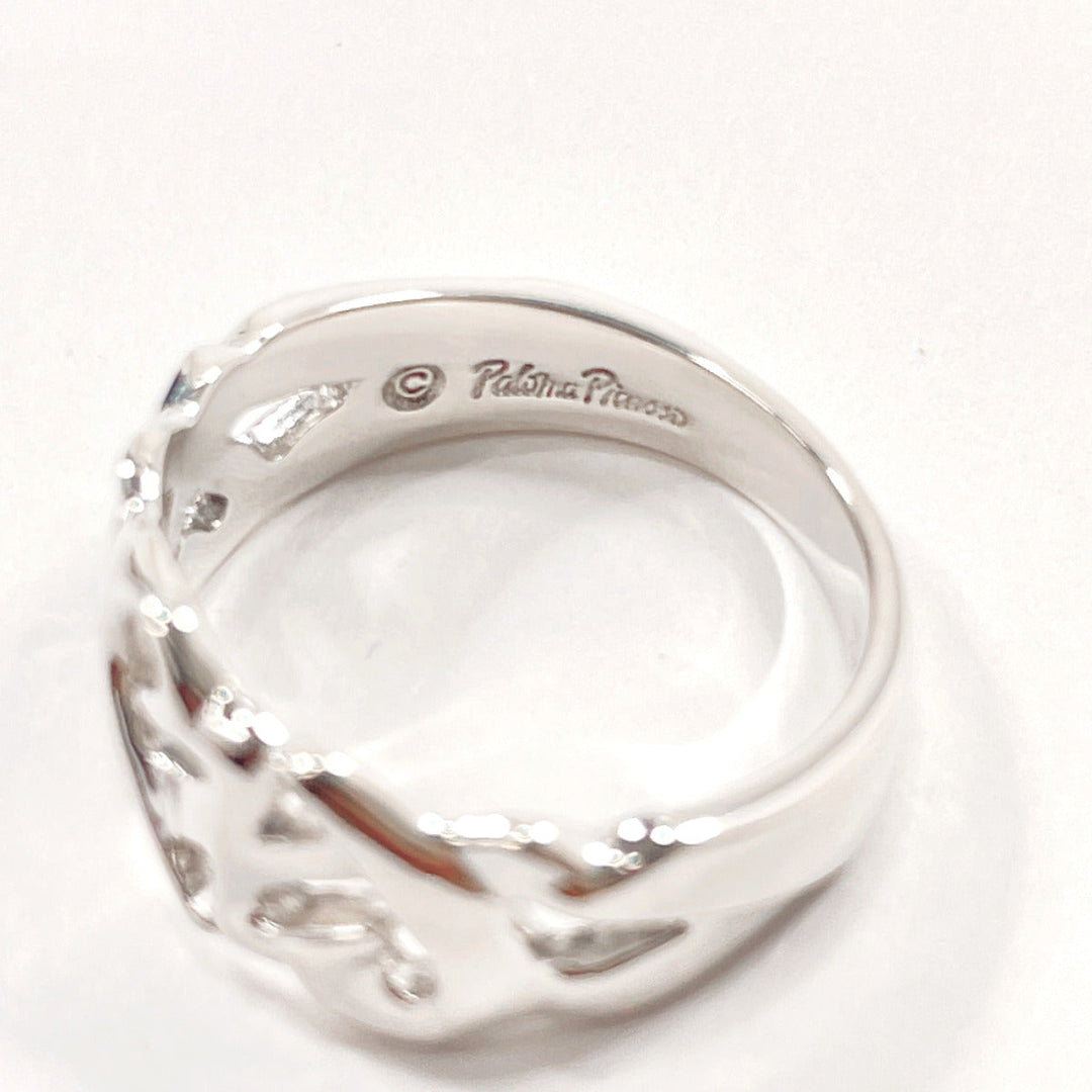 TIFFANY&Co. Ring Silver925 Silver Paloma Picasso Triple rubbing heart Women Used Authentic