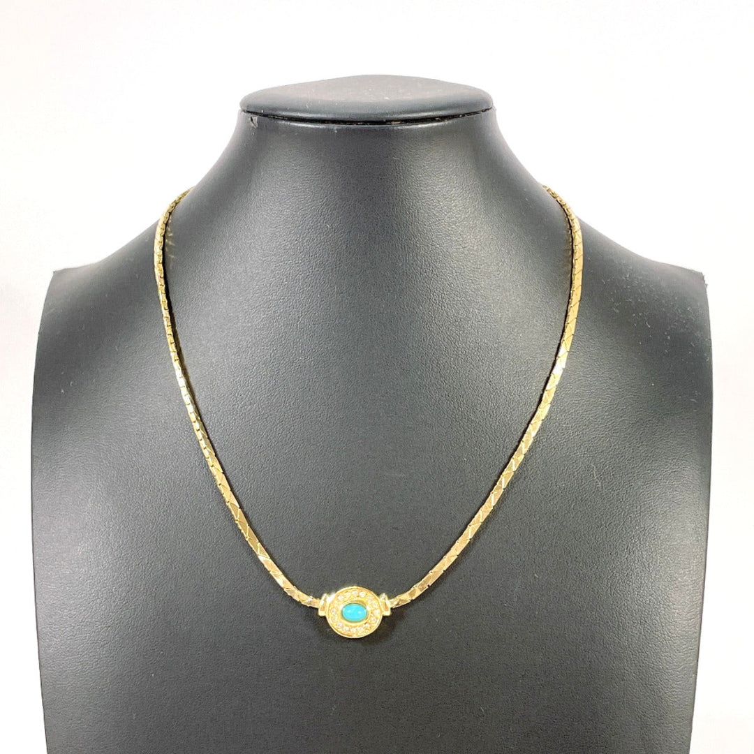Christian Dior Necklace Metal, Rhinestone gold