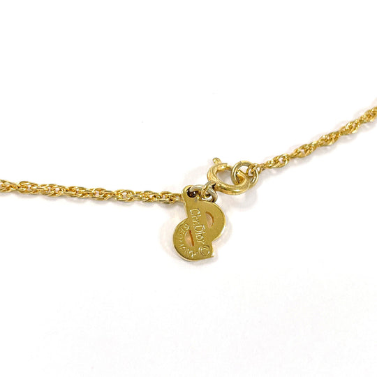 Christian Dior Necklace Gold Plated, Rhinestone gold