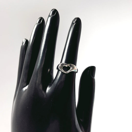 TIFFANY&Co. Ring Sterling Silver Silver El Saperetti Open heart