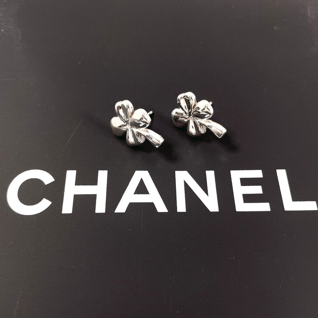 CHANEL Pierce Silver925 Silver Clover