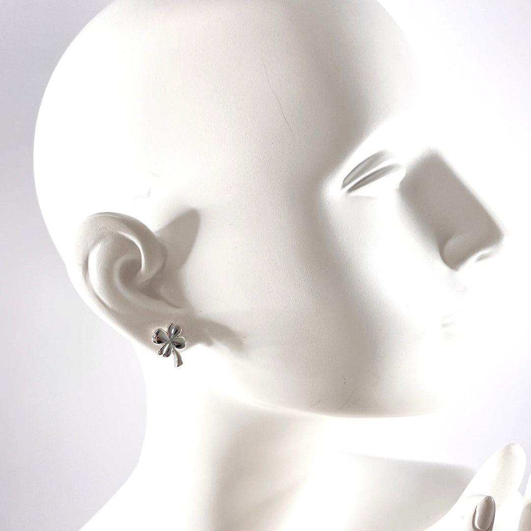 CHANEL Pierce Silver925 Silver Clover