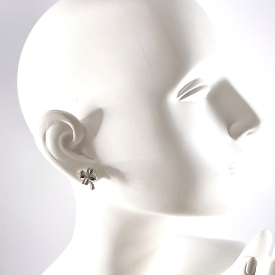 CHANEL Pierce Silver925 Silver Clover