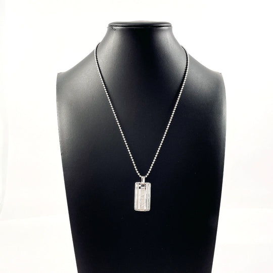 TIFFANY&Co. Necklace Silver925 Silver Ball chain Atlas plate Women Used Authentic