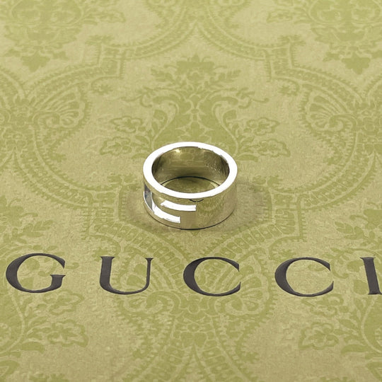 GUCCI Ring Silver925 Silver Branded Cutout G