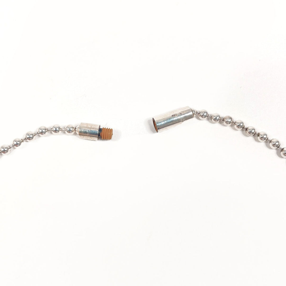 GUCCI Necklace Silver925 Silver Ball chain dog tag double plate Used Authentic