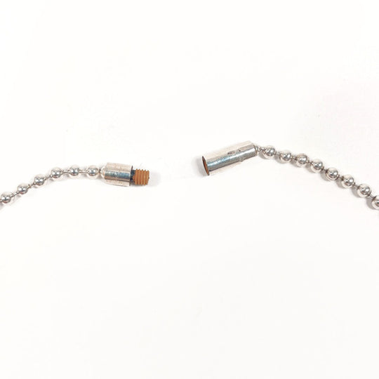 GUCCI Necklace Silver925 Silver Ball chain dog tag double plate Used Authentic