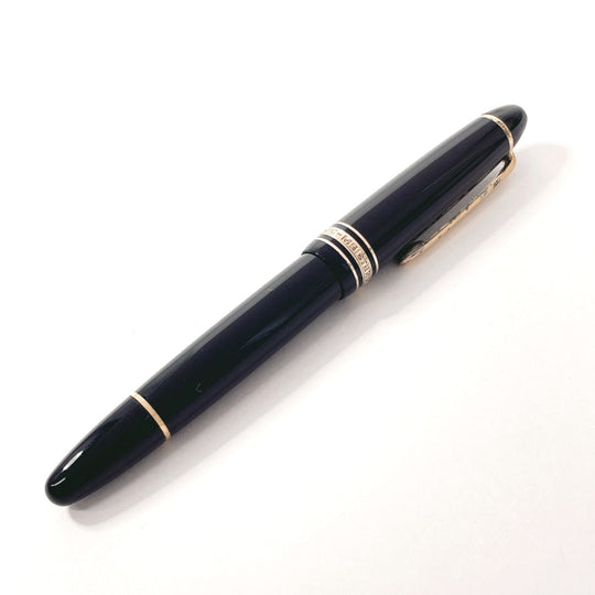 MONTBLANC fountain pen Synthetic resin, 14K gold black Meisterstck 146 mens Used Authentic