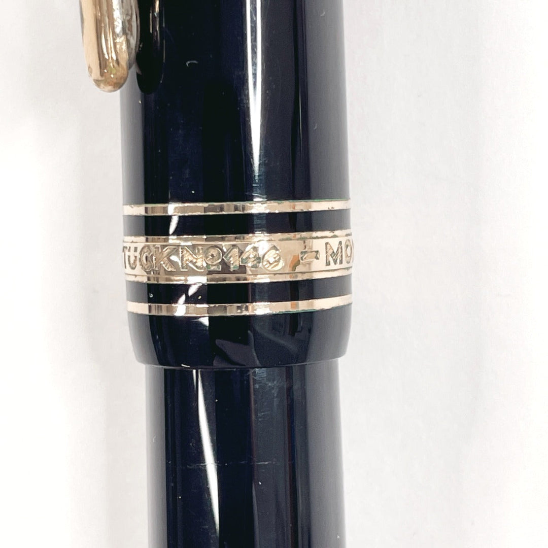 MONTBLANC fountain pen Synthetic resin, 14K gold black Meisterstck 146 mens Used Authentic