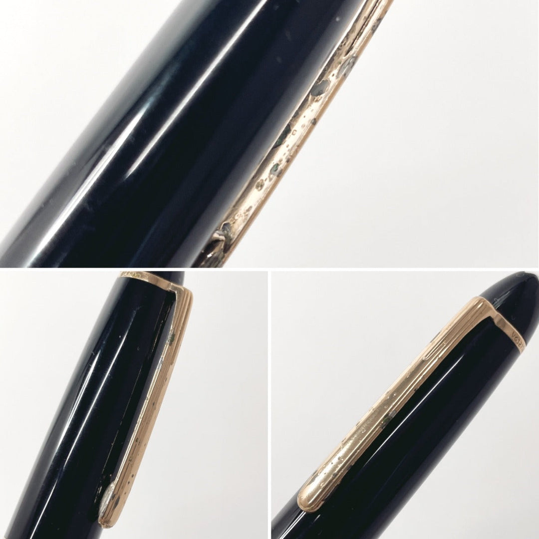 MONTBLANC fountain pen Synthetic resin, 14K gold black Meisterstck 146 mens Used Authentic