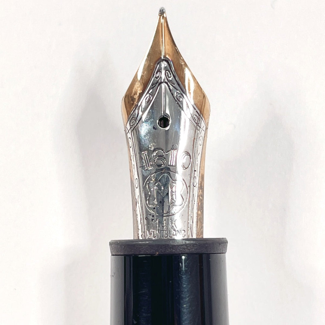 MONTBLANC fountain pen Synthetic resin, 14K gold black Meisterstck 146 mens Used Authentic