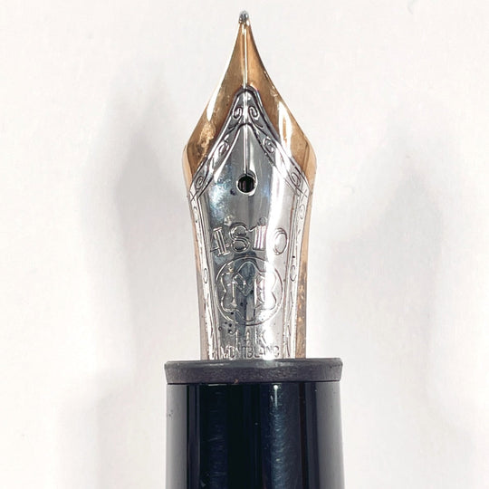 MONTBLANC fountain pen Synthetic resin, 14K gold black Meisterstck 146 mens Used Authentic