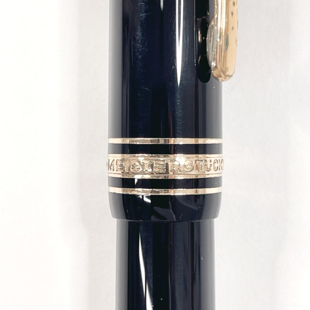 MONTBLANC fountain pen Synthetic resin, 14K gold black Meisterstck 146 mens Used Authentic