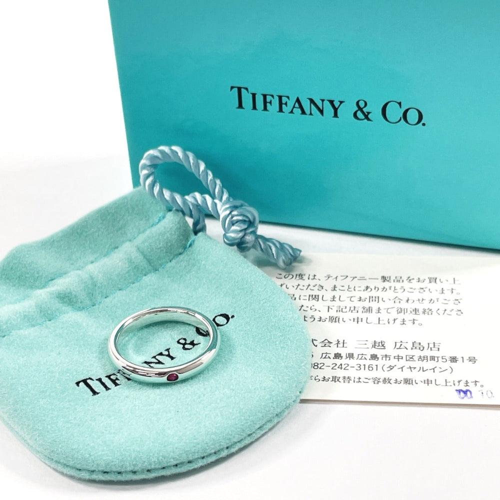 TIFFANY&Co. Ring Silver925, Ruby Silver El Saperetti Stacking band