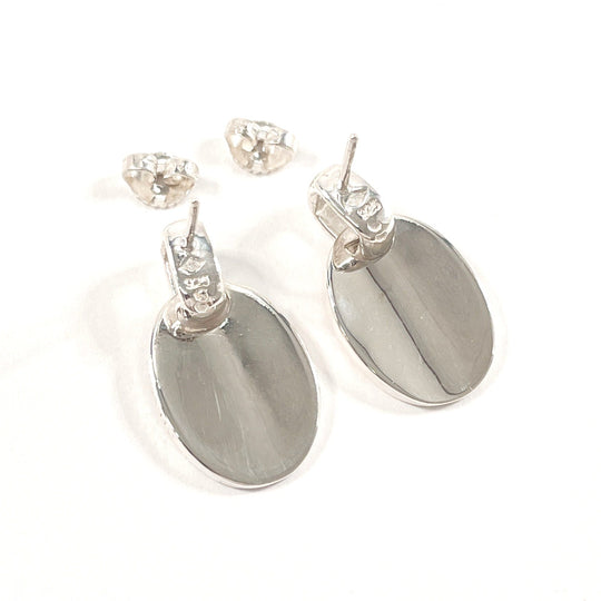 CHANEL Pierce Silver925 Silver Oval With logo Women Used Authentic