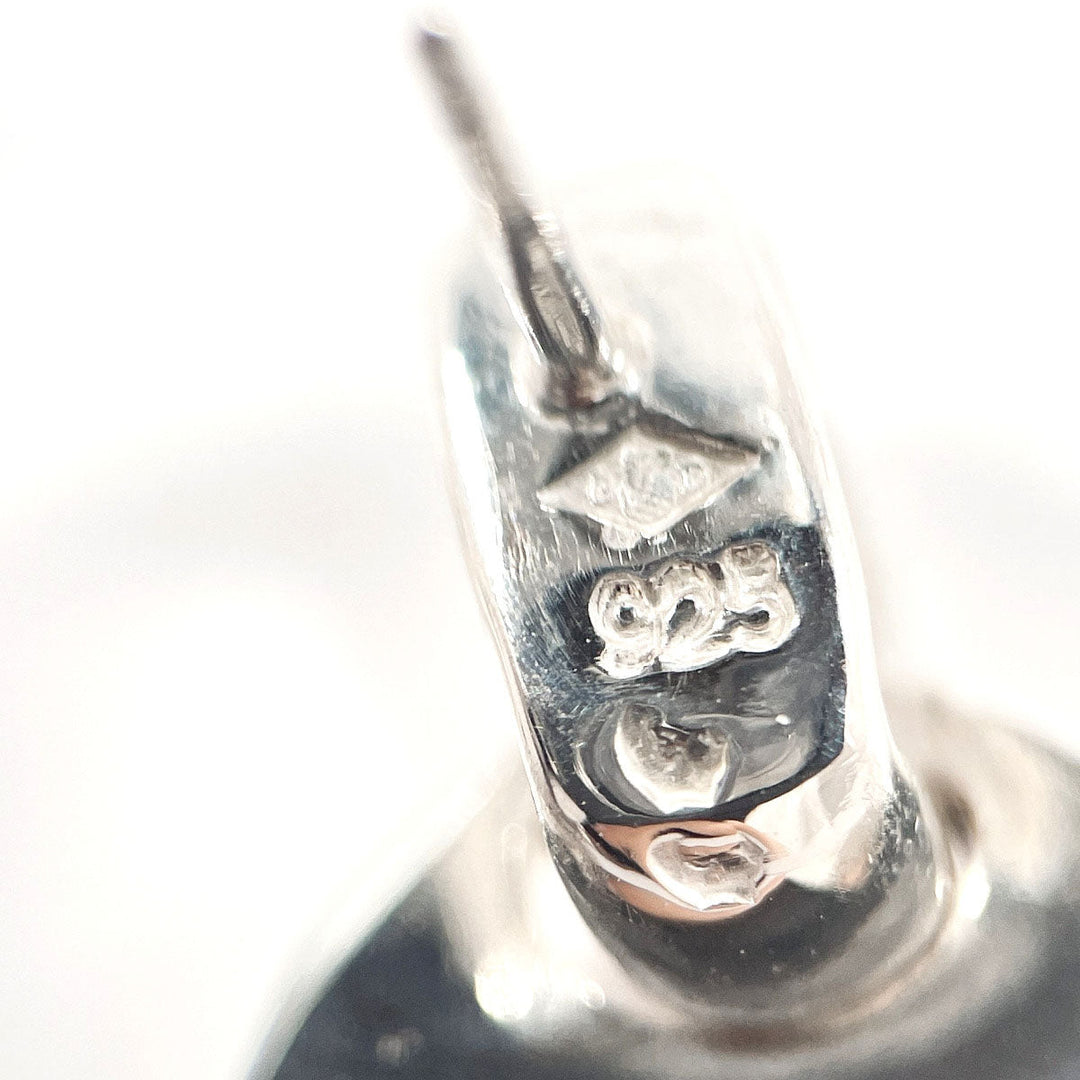 CHANEL Pierce Silver925 Silver Oval With logo Women Used Authentic