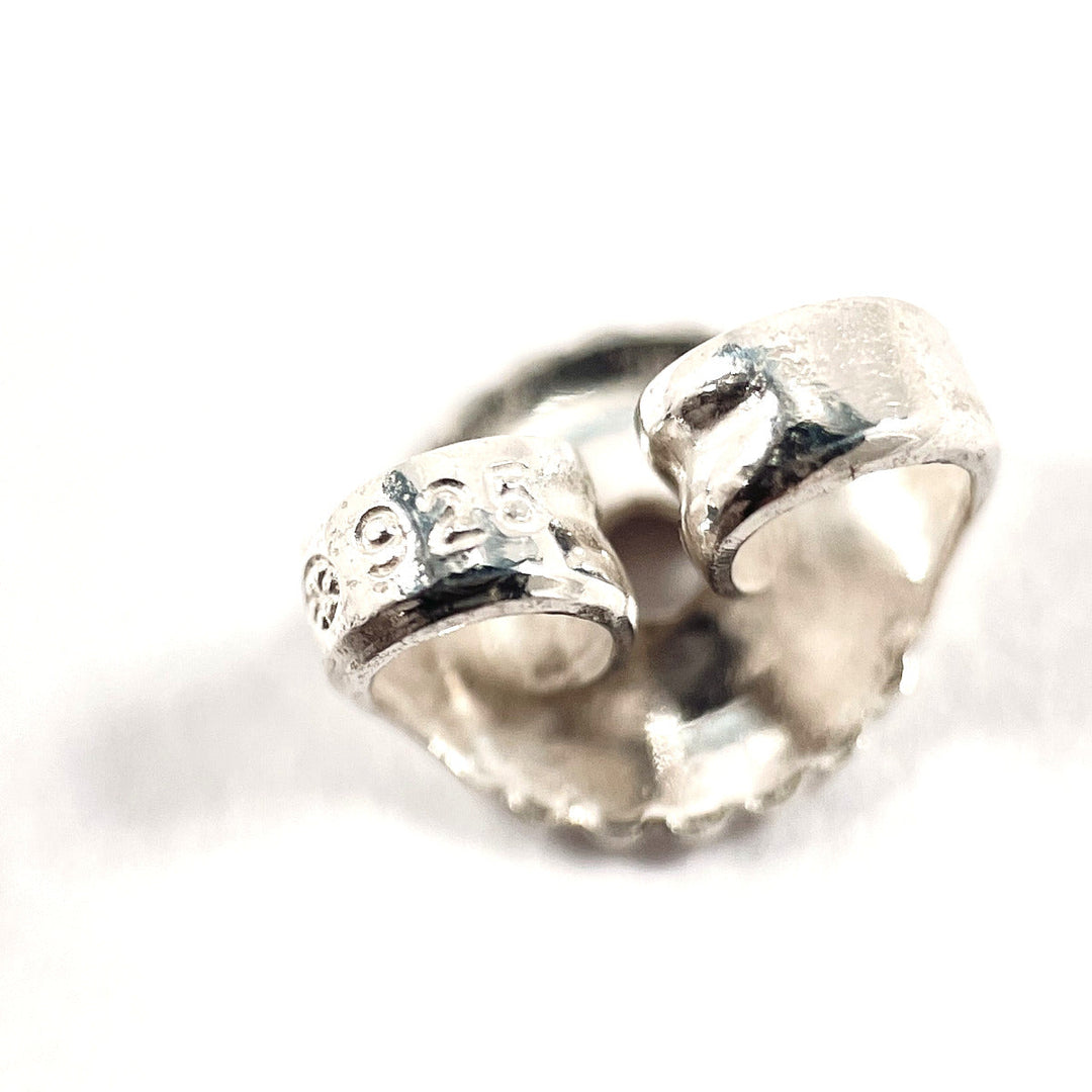 CHANEL Pierce Silver925 Silver Oval With logo Women Used Authentic