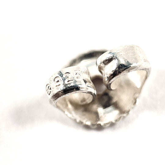 CHANEL Pierce Silver925 Silver Oval With logo Women Used Authentic