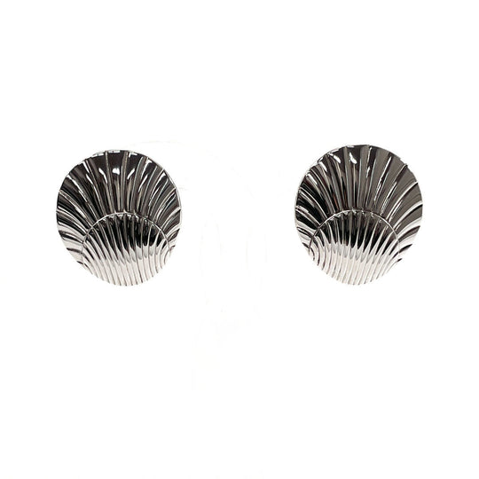 Georg Jensen Earring Silver925 Silver Shell motif Women Used Authentic