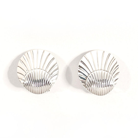 Georg Jensen Earring Silver925 Silver Shell motif Women Used Authentic