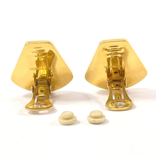 HERMES Earring metal gold Emaille Shippo