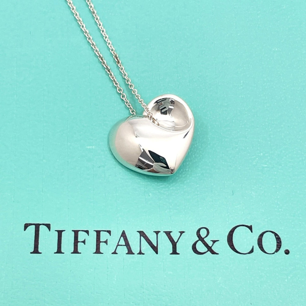 TIFFANY&Co. Necklace Silver925 Silver Fold heart