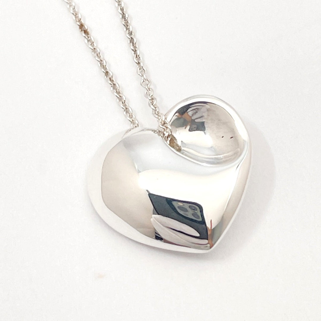 TIFFANY&Co. Necklace Silver925 Silver Fold heart