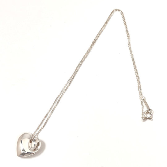 TIFFANY&Co. Necklace Silver925 Silver Fold heart