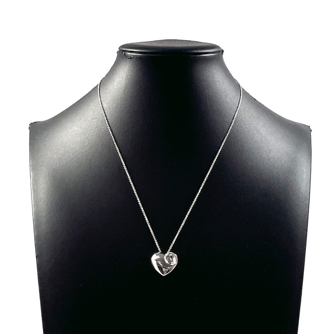 TIFFANY&Co. Necklace Silver925 Silver Fold heart
