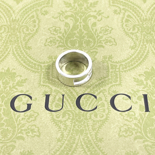 GUCCI Ring Silver925 Silver Branded Cutout G