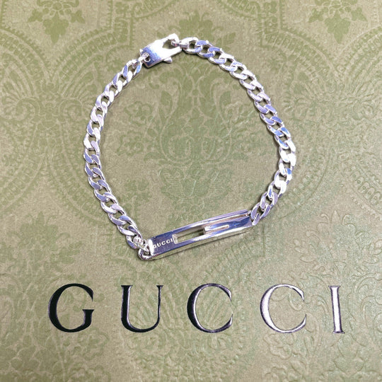 GUCCI bracelet Silver925 Silver Cutout G 16