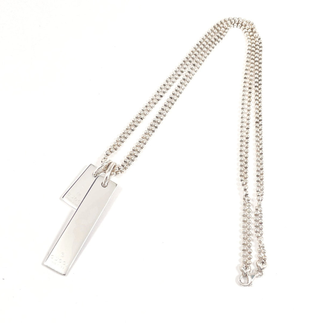 GUCCI Necklace Silver925 Silver Double chain plate