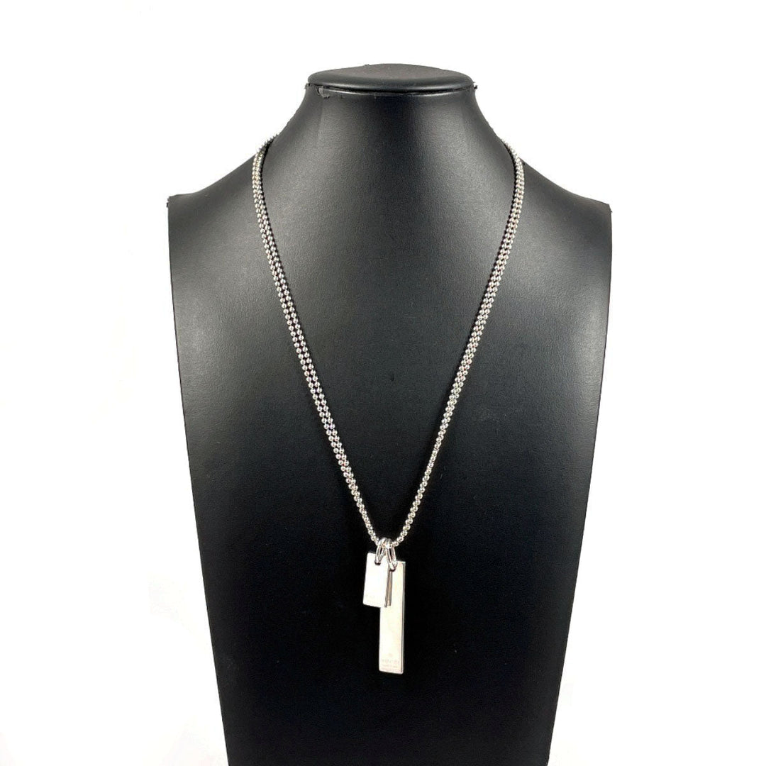 GUCCI Necklace Silver925 Silver Double chain plate