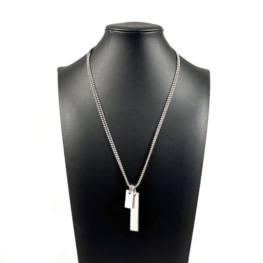 GUCCI Necklace Silver925 Silver Double chain plate
