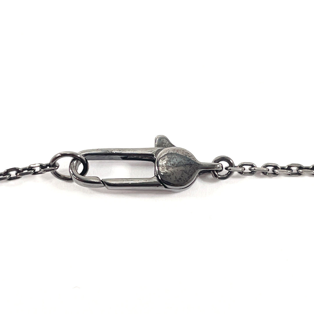 GUCCI Necklace Silver925 black Black rhodium plating Cross Cutout G