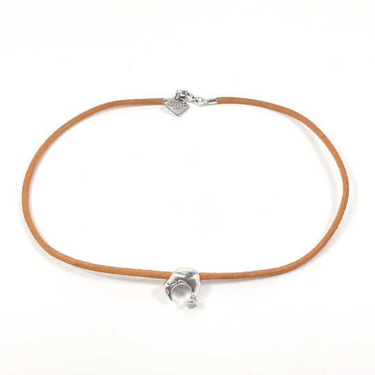LOUIS VUITTON Necklace Silver925 , Leather Silver Louis Vuitton Cup 2003 Limited Edition Kiwi Women Used Authentic