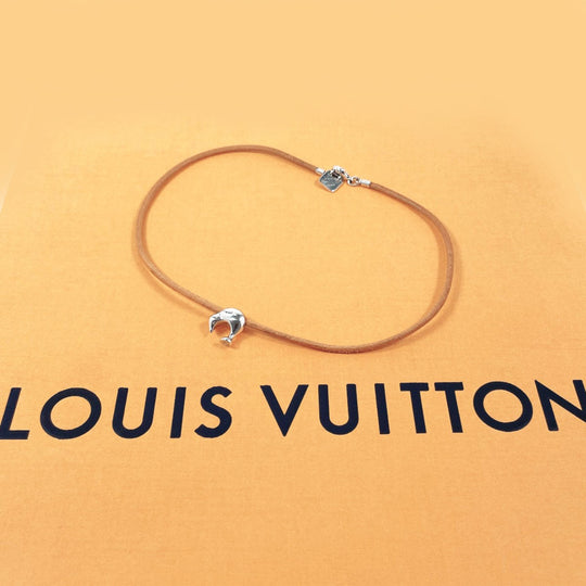 LOUIS VUITTON Necklace Silver925 , Leather Silver Louis Vuitton Cup 2003 Limited Edition Kiwi Women Used Authentic