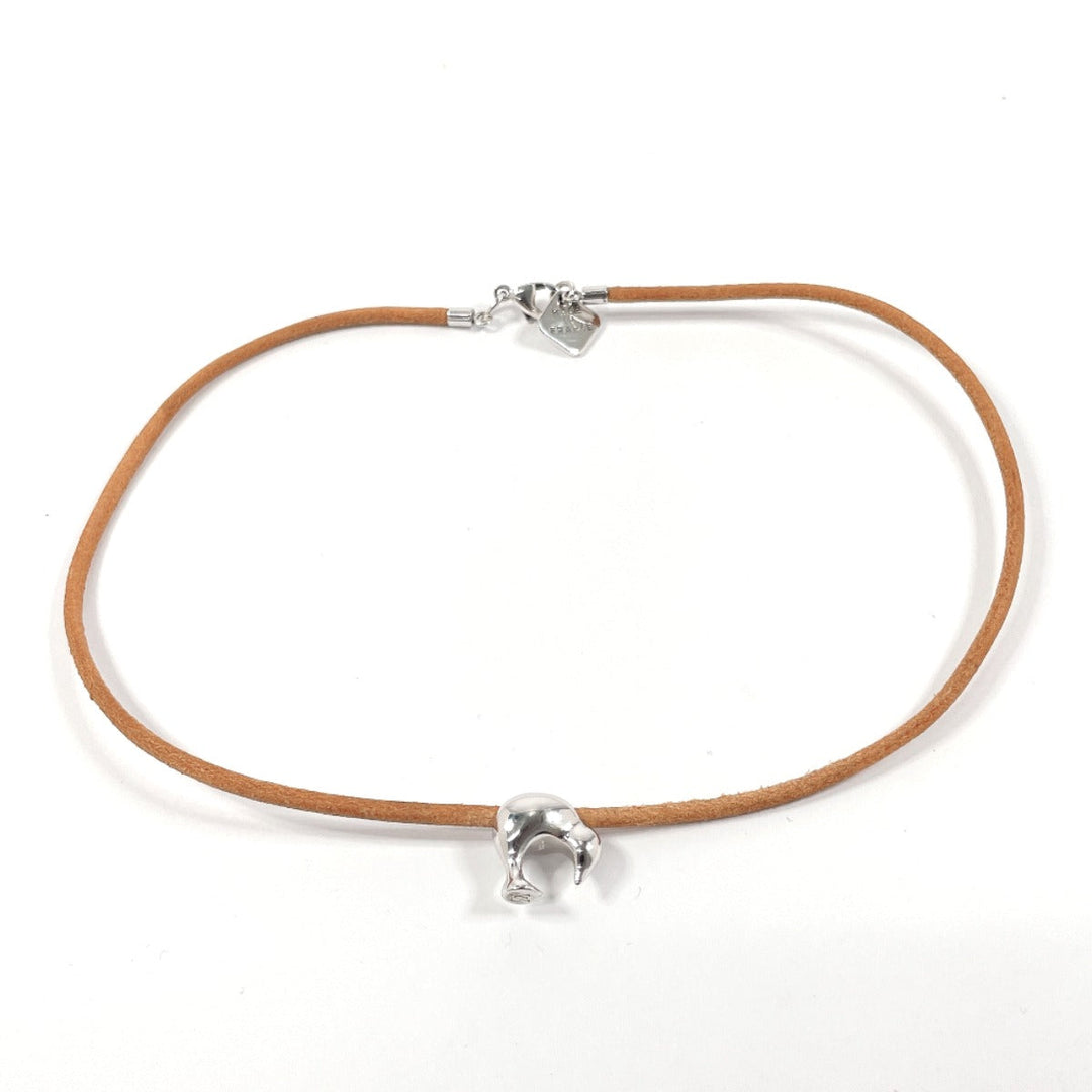 LOUIS VUITTON Necklace Silver925 , Leather Silver Louis Vuitton Cup 2003 Limited Edition Kiwi Women Used Authentic