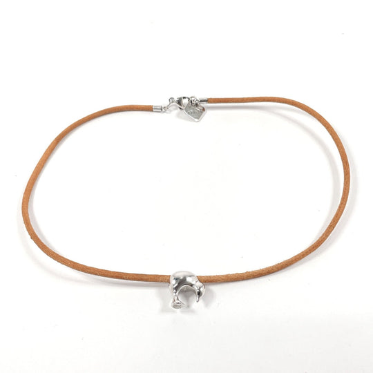 LOUIS VUITTON Necklace Silver925 , Leather Silver Louis Vuitton Cup 2003 Limited Edition Kiwi Women Used Authentic