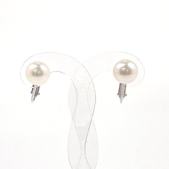 MIKIMOTO Earring K14 White Gold, Akoya Pearl Silver