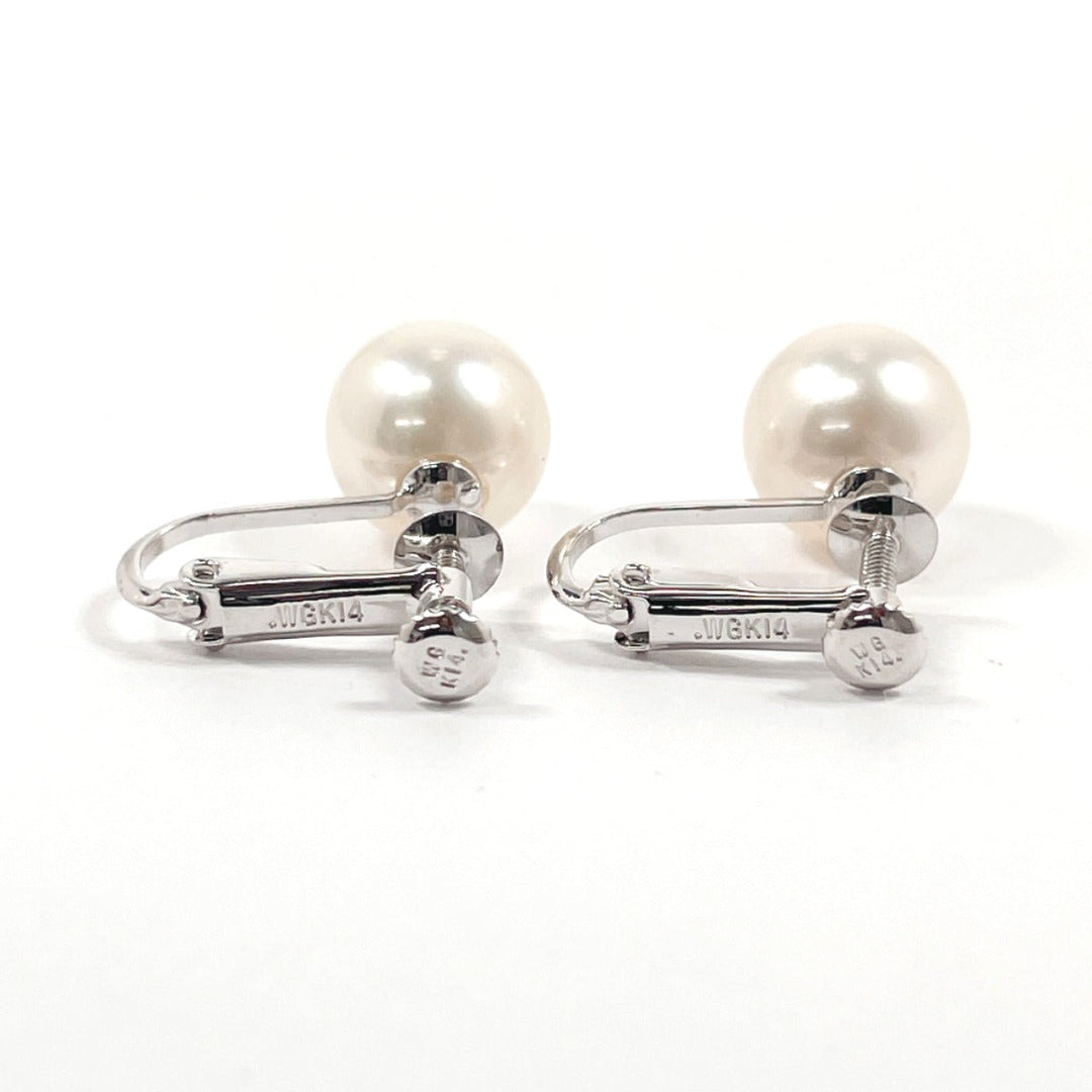 MIKIMOTO Earring K14 White Gold, Akoya Pearl Silver