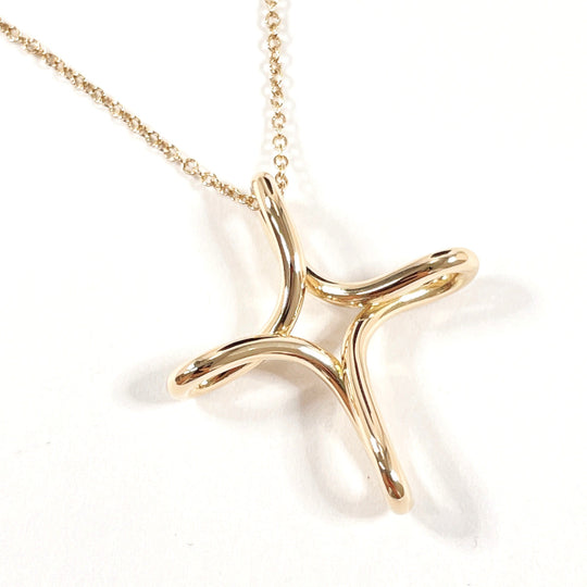 TIFFANY&Co. Necklace K18 yellow gold gold El Saperetti Infinity cross Women Used Authentic