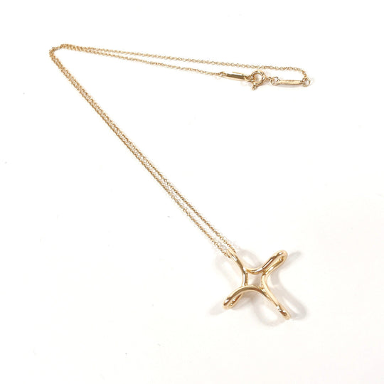 TIFFANY&Co. Necklace K18 yellow gold gold El Saperetti Infinity cross Women Used Authentic