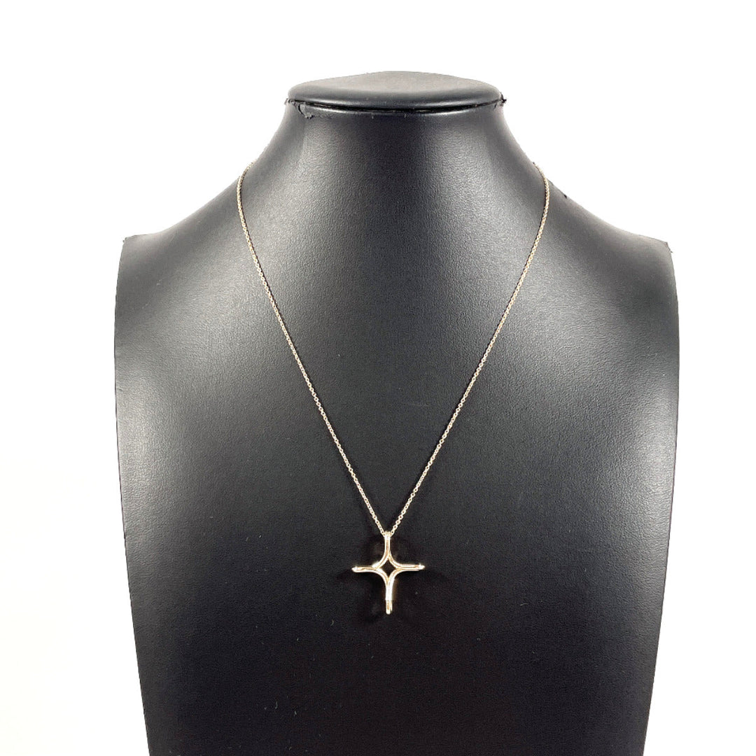 TIFFANY&Co. Necklace K18 yellow gold gold El Saperetti Infinity cross Women Used Authentic