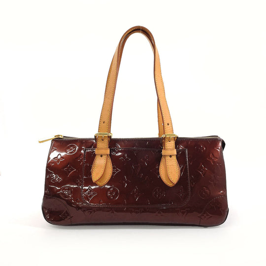 LOUIS VUITTON Handbag M93510 Monogram Vernis, tanned leather Bordeaux Rosewood Avenue Women Used Authentic