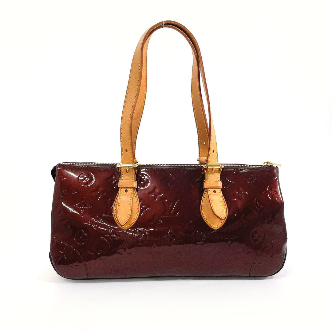 LOUIS VUITTON Handbag M93510 Monogram Vernis, tanned leather Bordeaux Rosewood Avenue Women Used Authentic