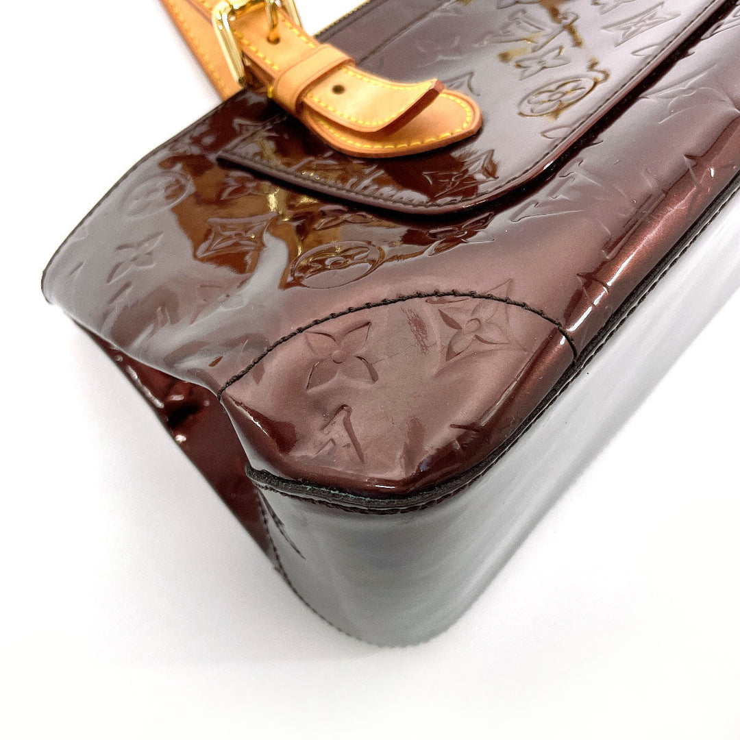 LOUIS VUITTON Handbag M93510 Monogram Vernis, tanned leather Bordeaux Rosewood Avenue Women Used Authentic