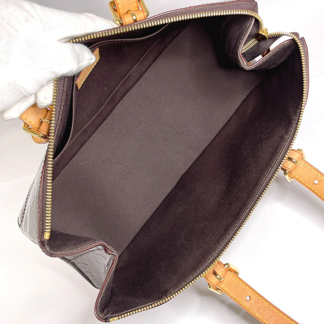 LOUIS VUITTON Handbag M93510 Monogram Vernis, tanned leather Bordeaux Rosewood Avenue Women Used Authentic